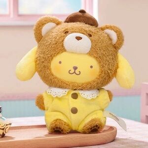 Sanrio Pompompurin Latte Baby Plush Keychain Blindbox